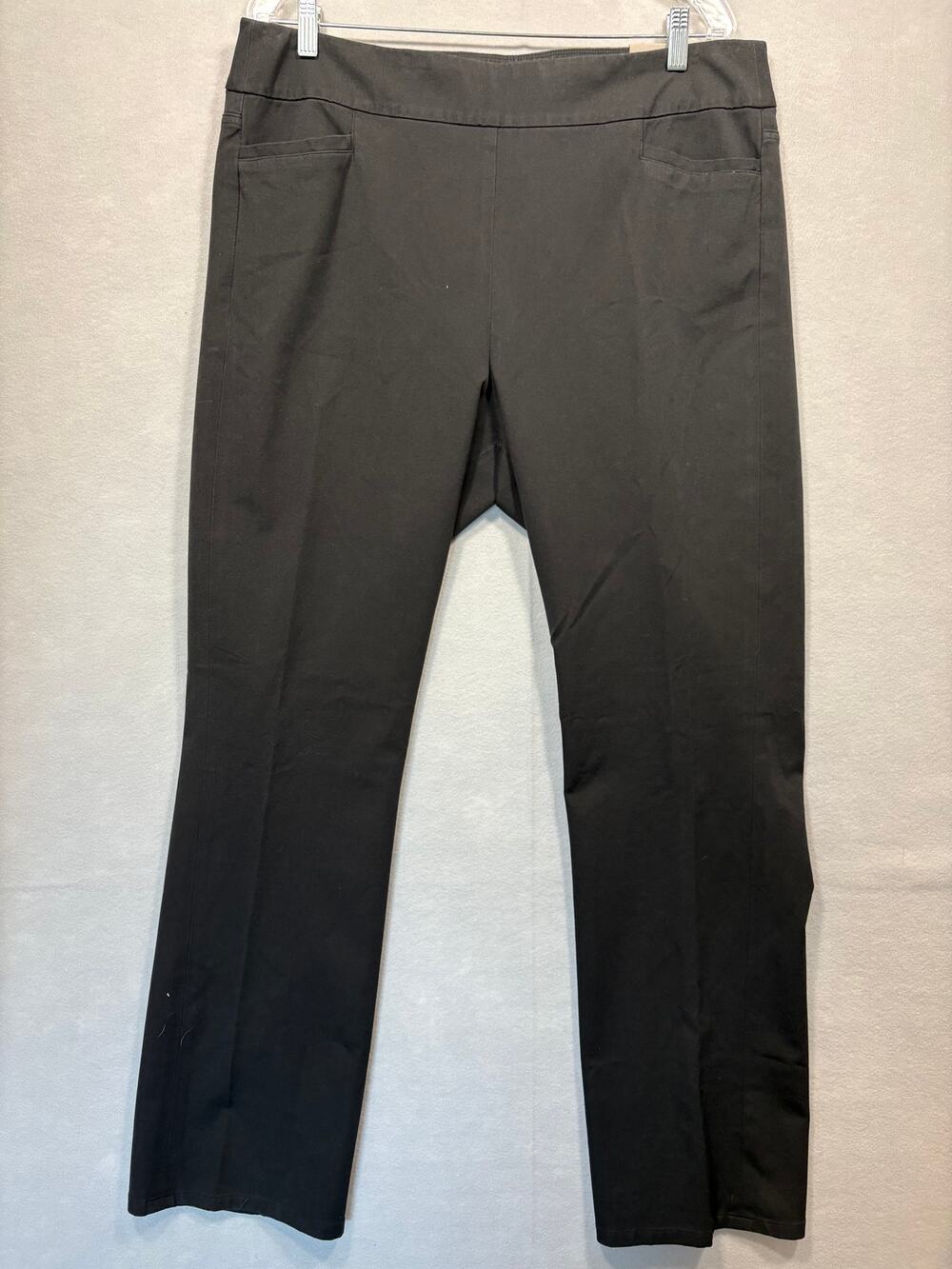 NWT Soft Surroundings Superla Stretch Bootcut Pants Black Womens XL Full Length